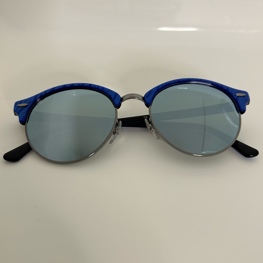 Ray-Ban CLUBROUND Classic. Blue Round Clubmaster RB4246 Col984/30 Mirror Lenses
